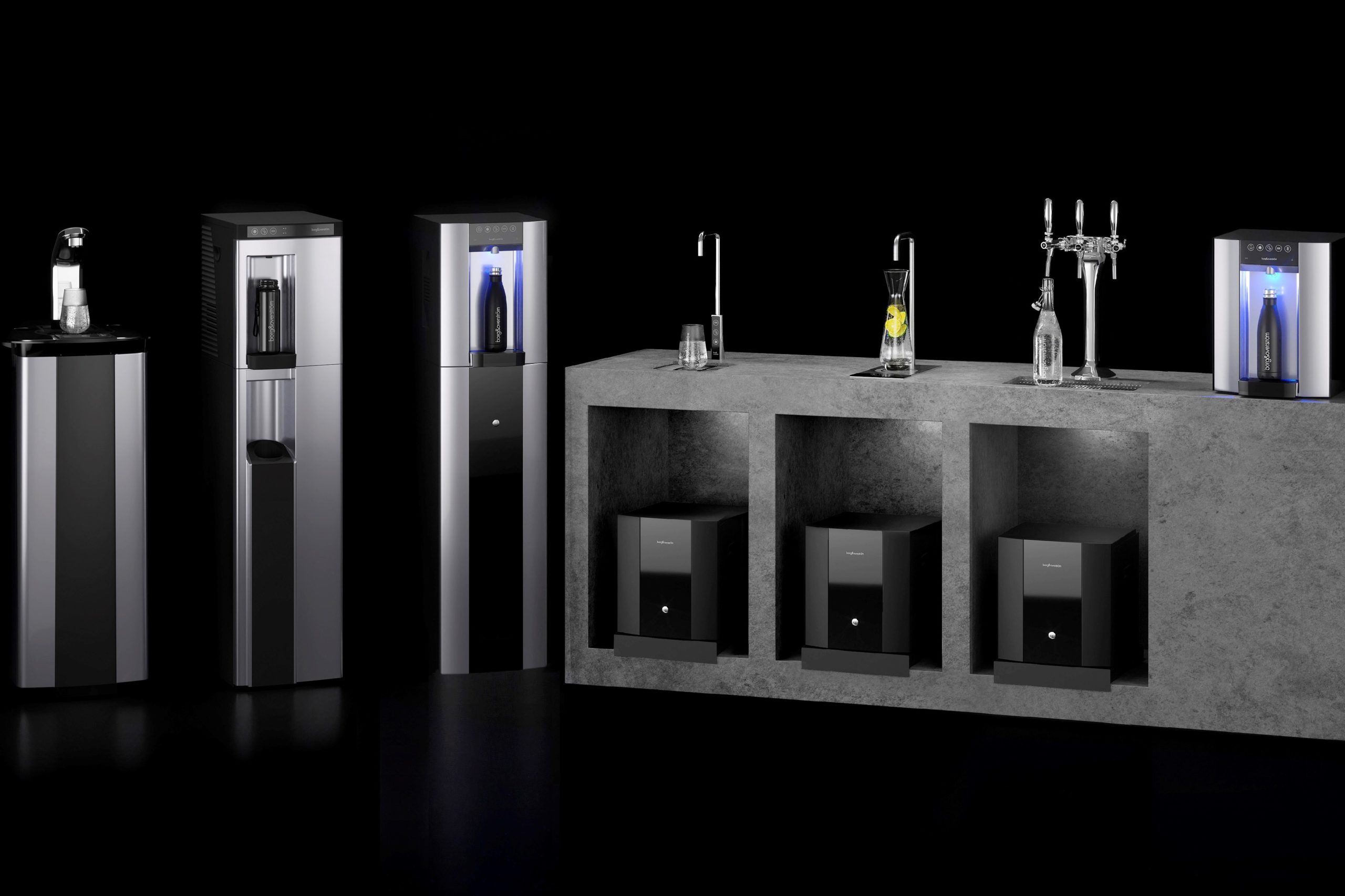 Pleyce différents types de fontaines à eau